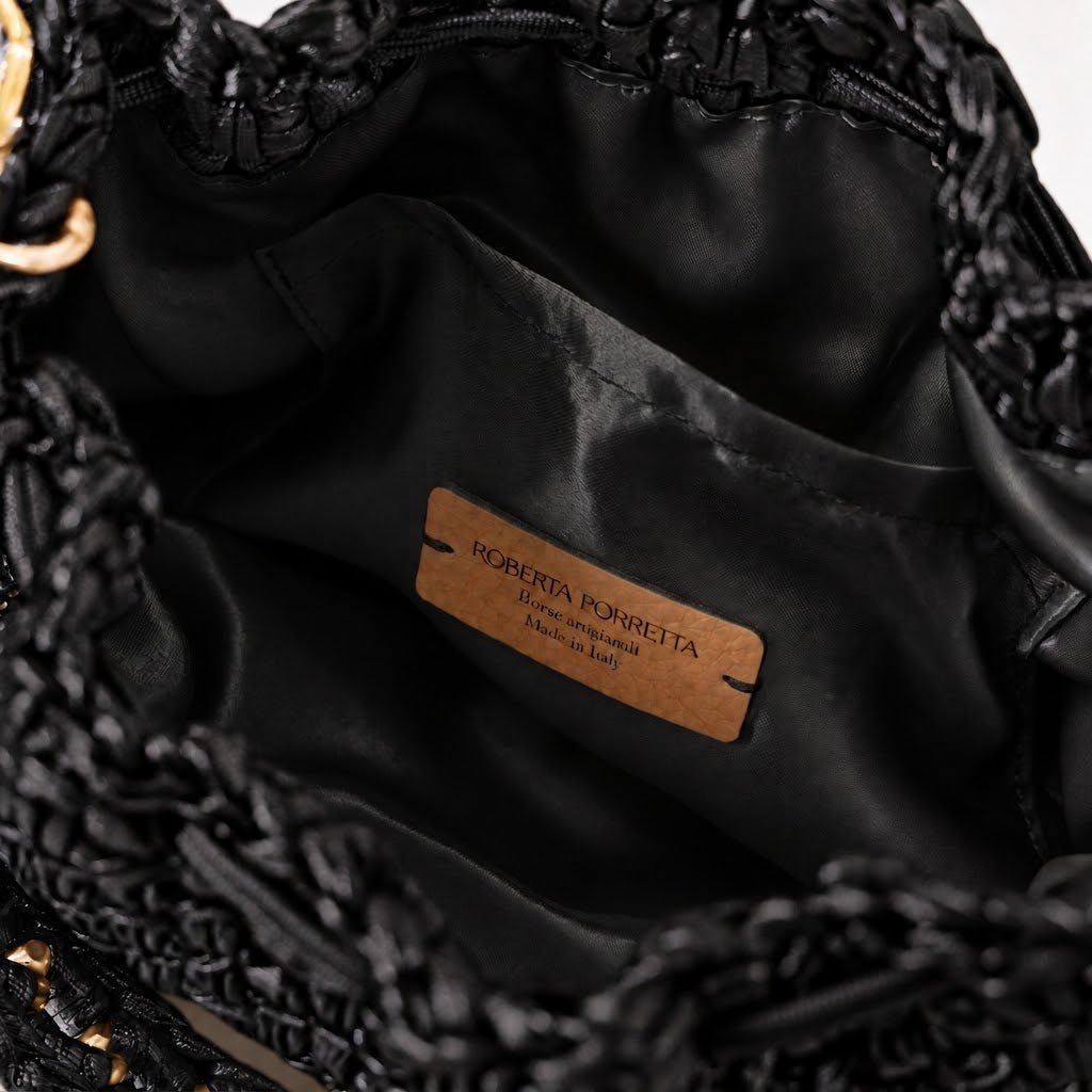 HALO BLACK — CONVERTIBLE HANDBAG - Roberta Porretta