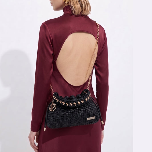 HALO BLACK — CONVERTIBLE HANDBAG - Roberta Porretta