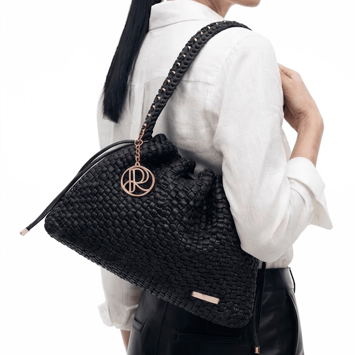 UMA BLACK — CONVERTIBLE SHOULDER BAG - Roberta Porretta